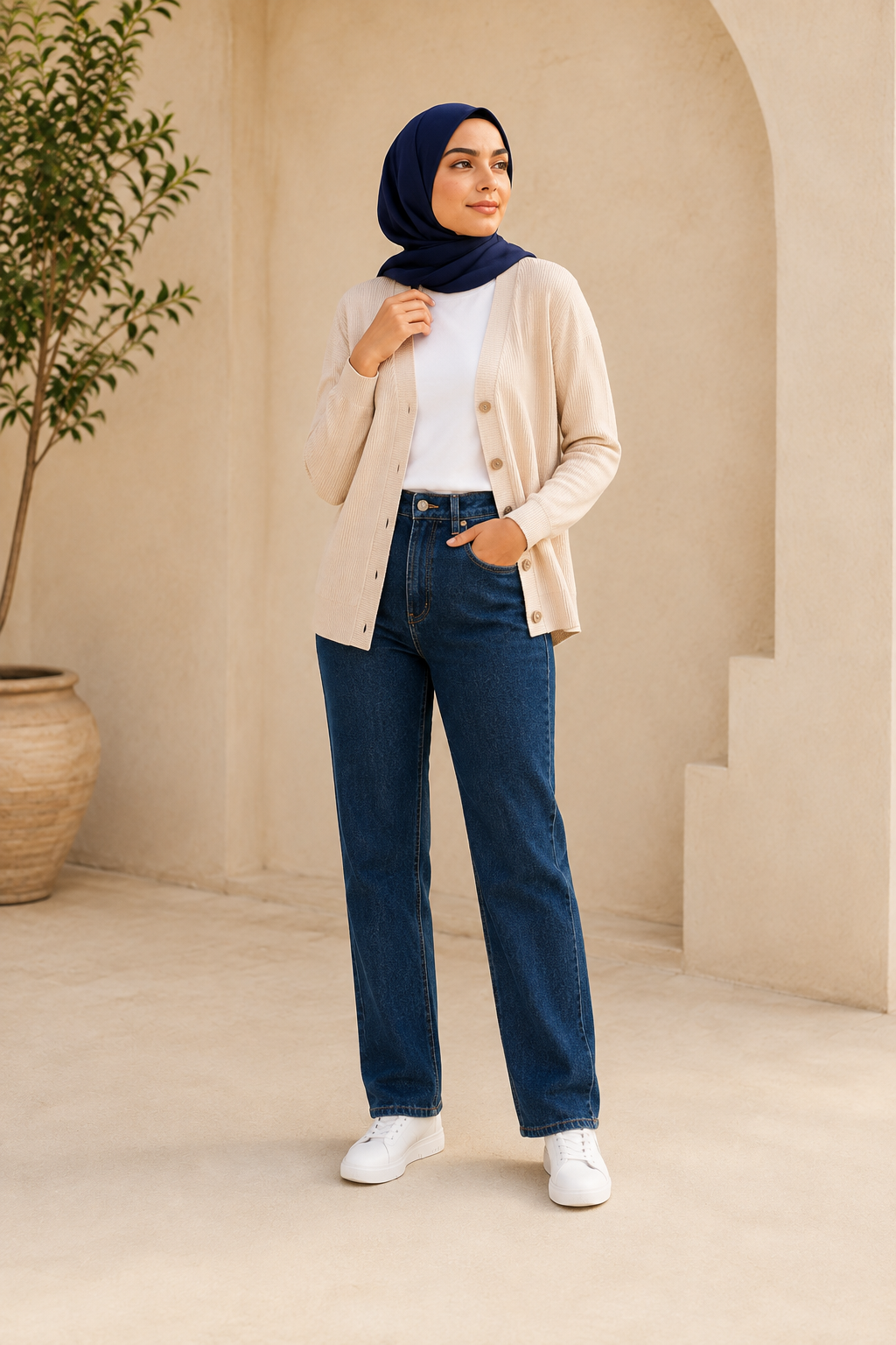 Dark Wash Straight Jeans