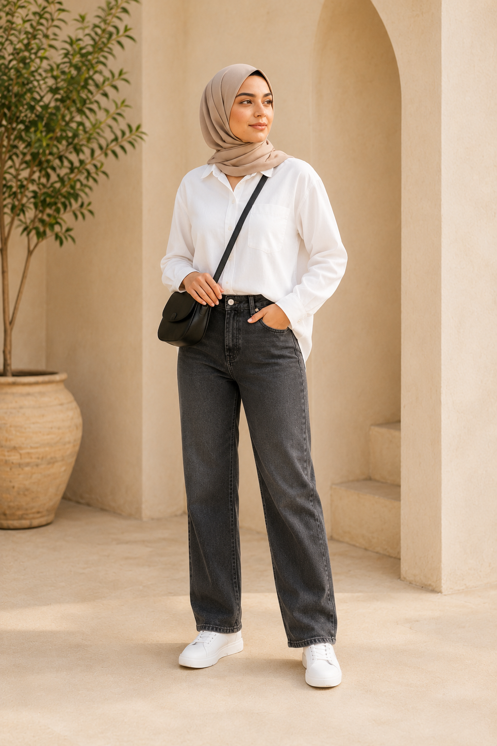 Charcoal Straight Jeans