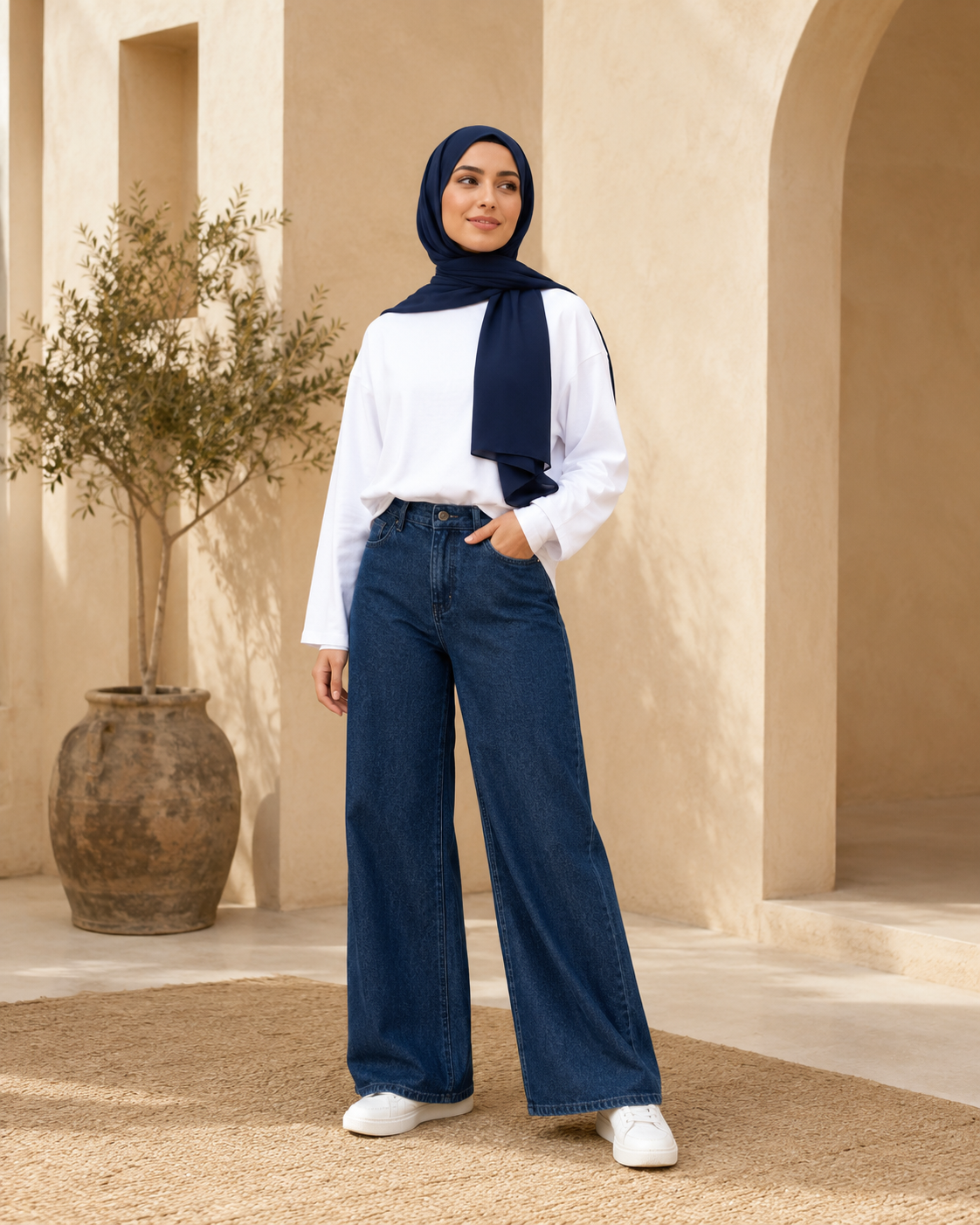 Wide Leg Indigo Jeans